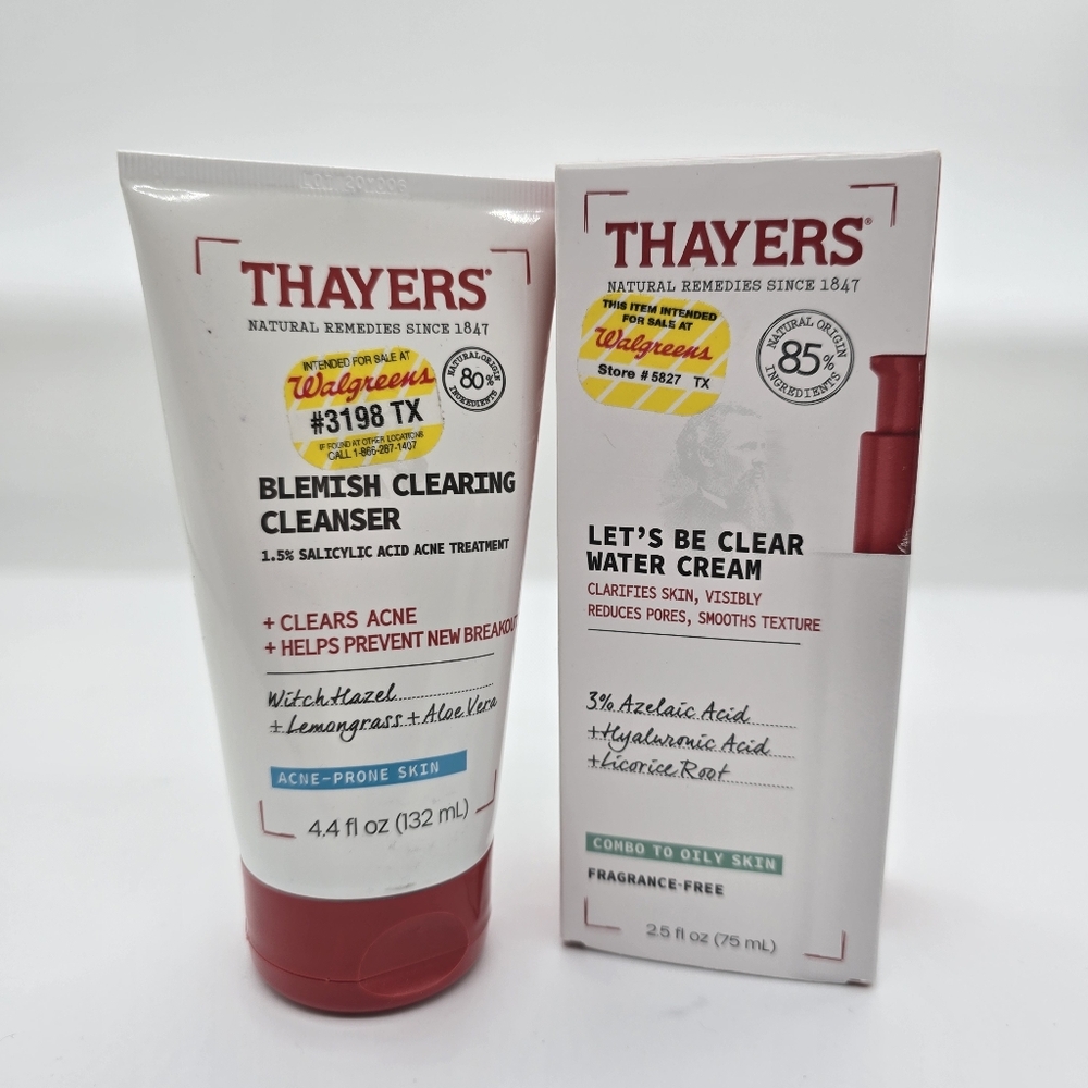 Thayers Blemish Clearing Cleanser and Water Cream Set